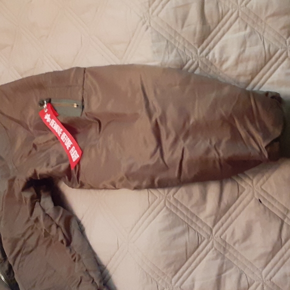 Aviator ACDC Nylon Jacket Olive Green Size Small - Picture 3 of 4